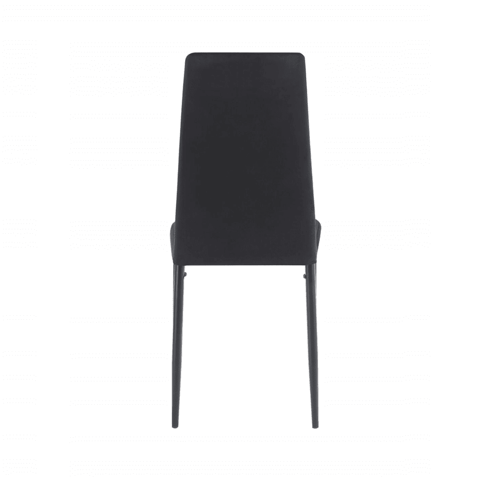 Krzesło pikowane Siena 98 cm – Czarny welur, czarne nogi, loft - Reelken Polska