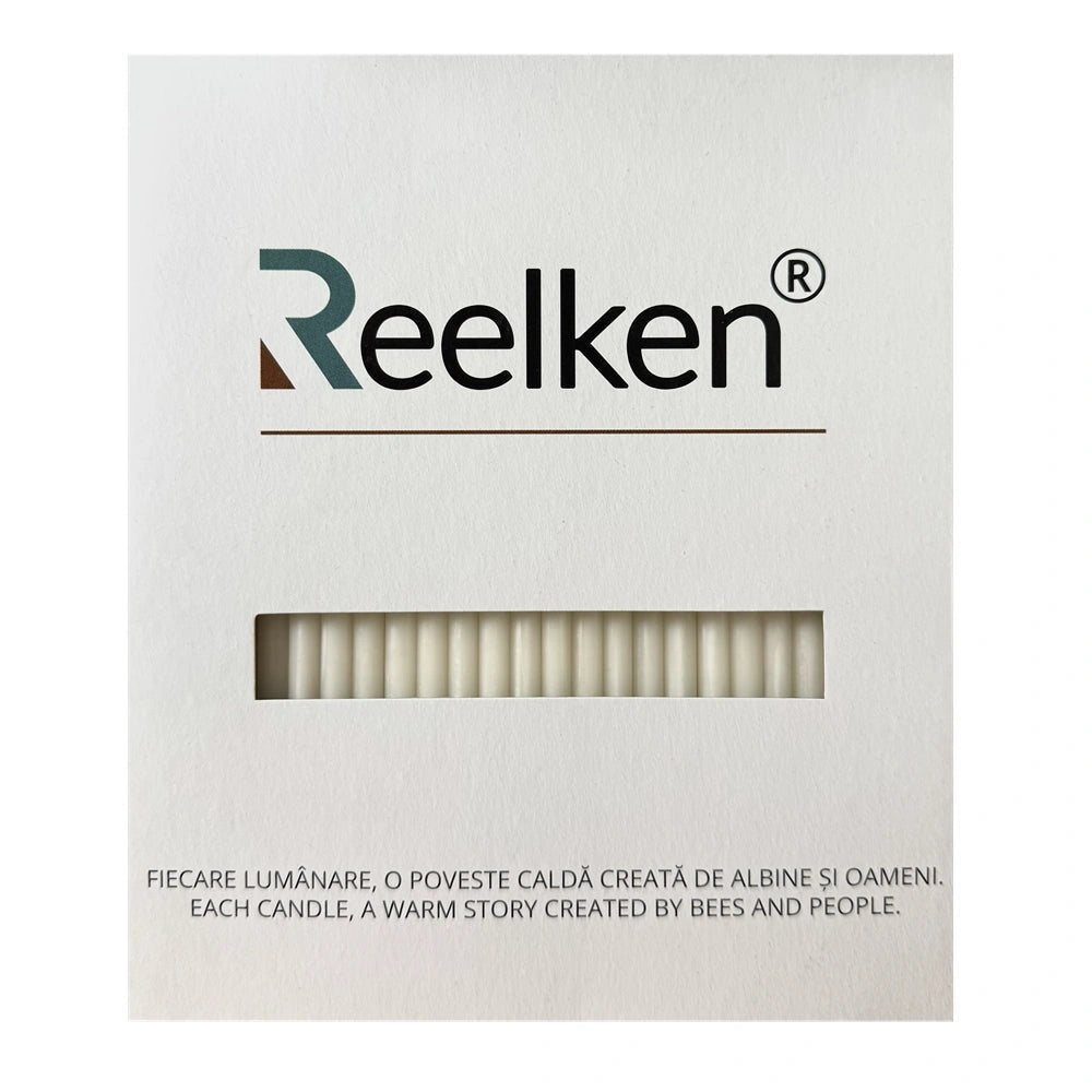 Lumanari decorative din ceara naturala alba Nr. 100 – set 50 bucati - Reelken