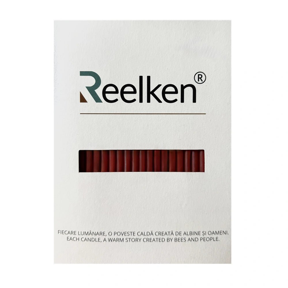 Lumanari decorative din ceara naturala culoare rosu Nr. 140 – set 50 bucati - Reelken