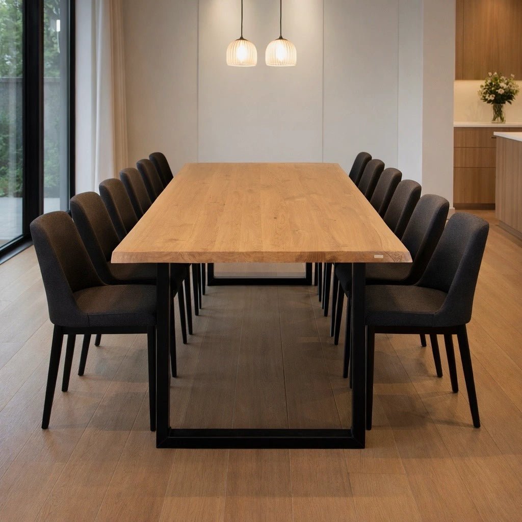 Masa din stejar masiv model rustic - 14 persoane -300x100x4cm - Reelken