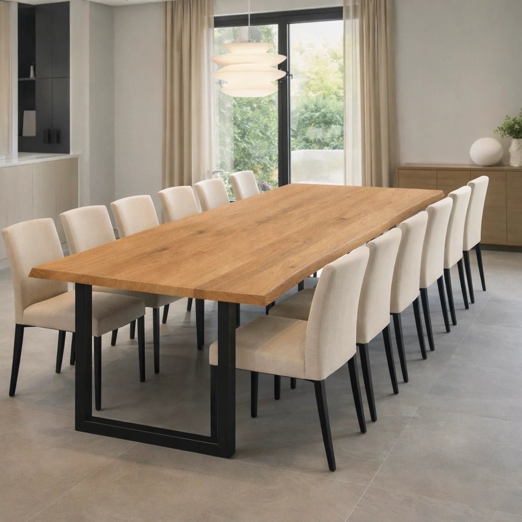 Masa din stejar masiv model rustic - 14 persoane -300x100x4cm - Reelken