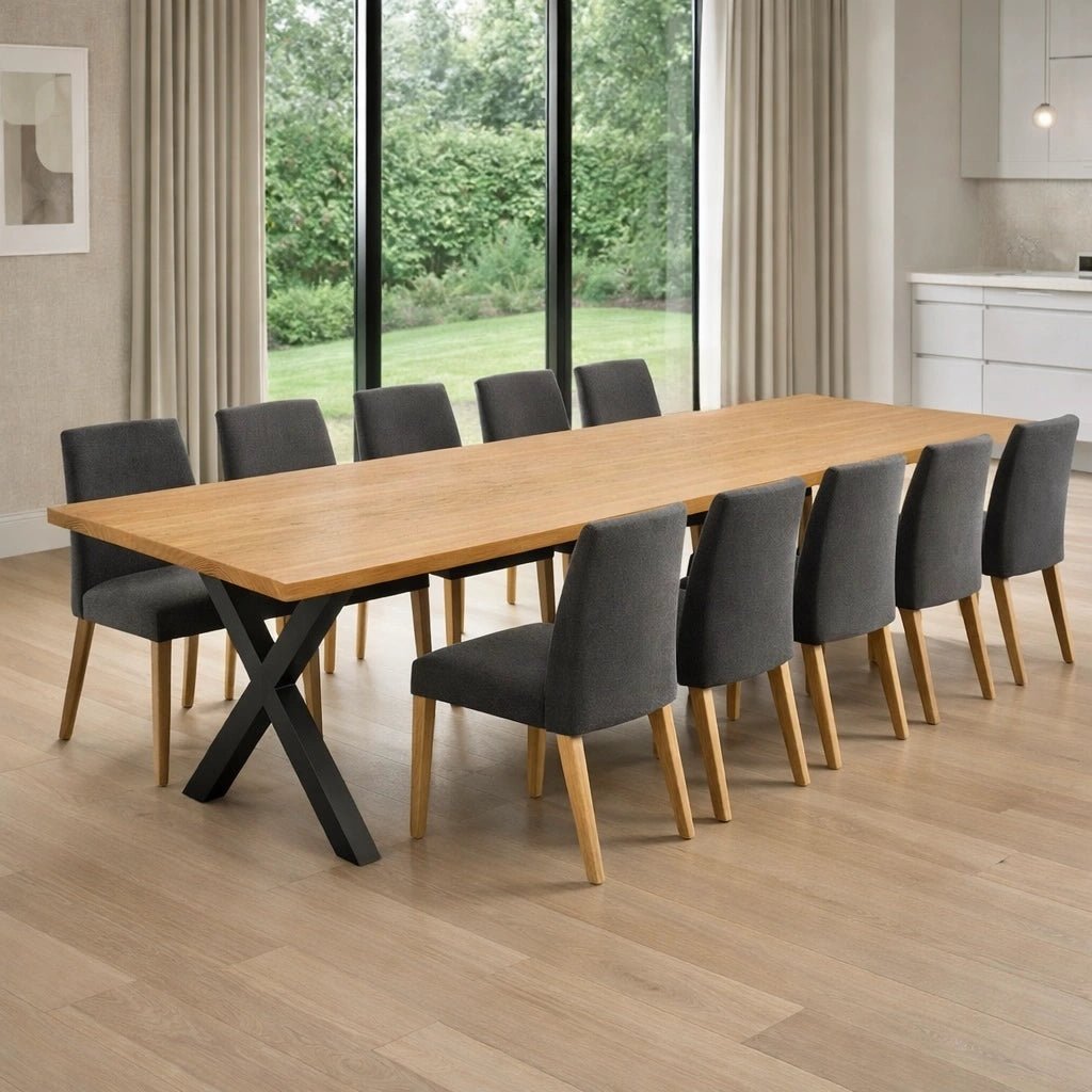Masa din stejar model clasic - 10 persoane -220x100x4cm - Reelken