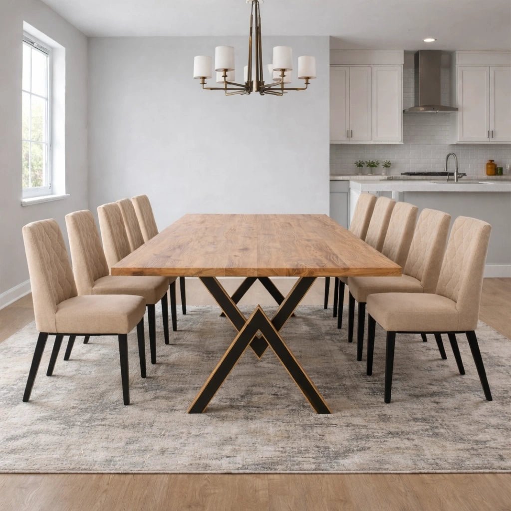 Masa din stejar model clasic - 10 persoane -220x100x4cm - Reelken