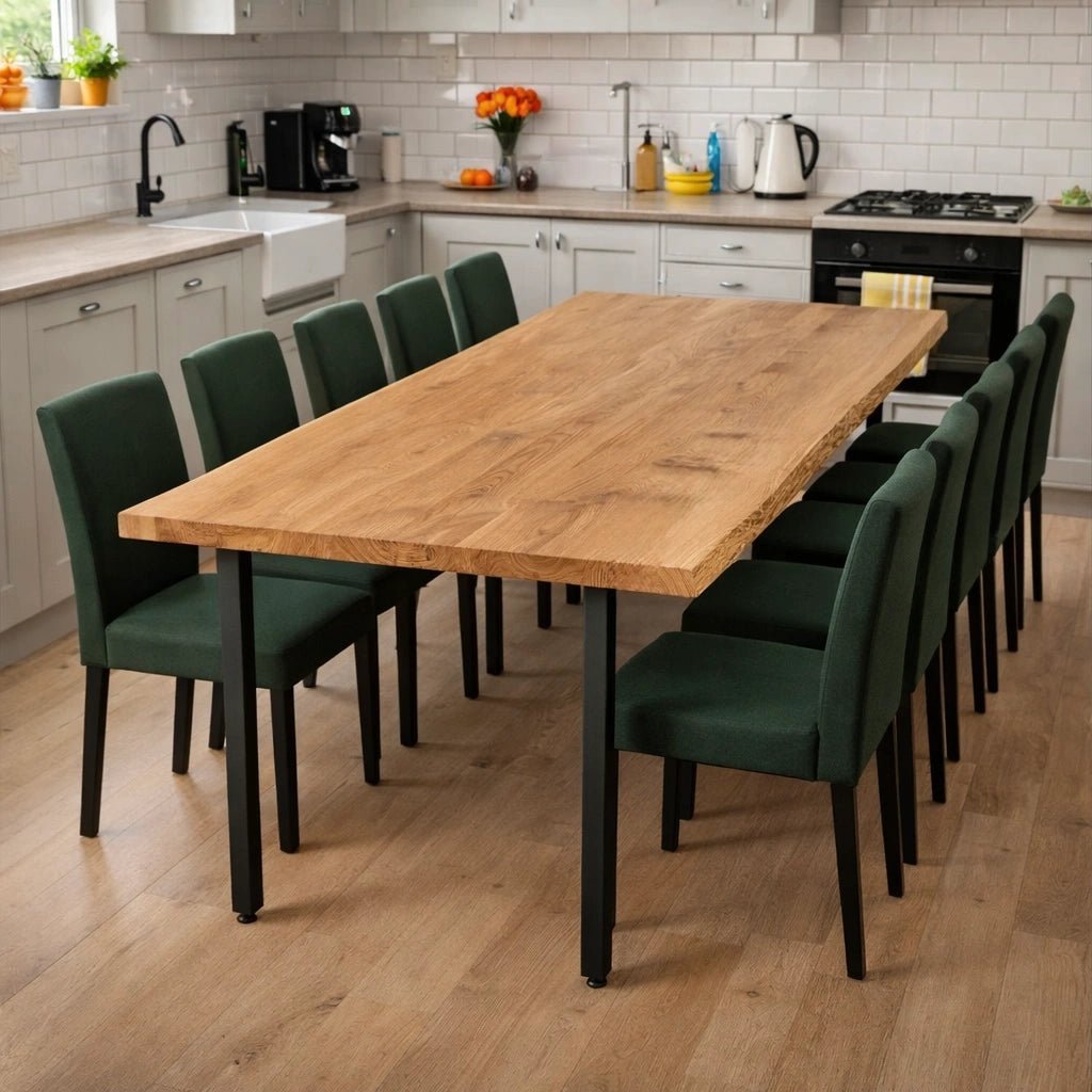 Masa din stejar model rustic - 10 persoane -220x100x4cm - Reelken