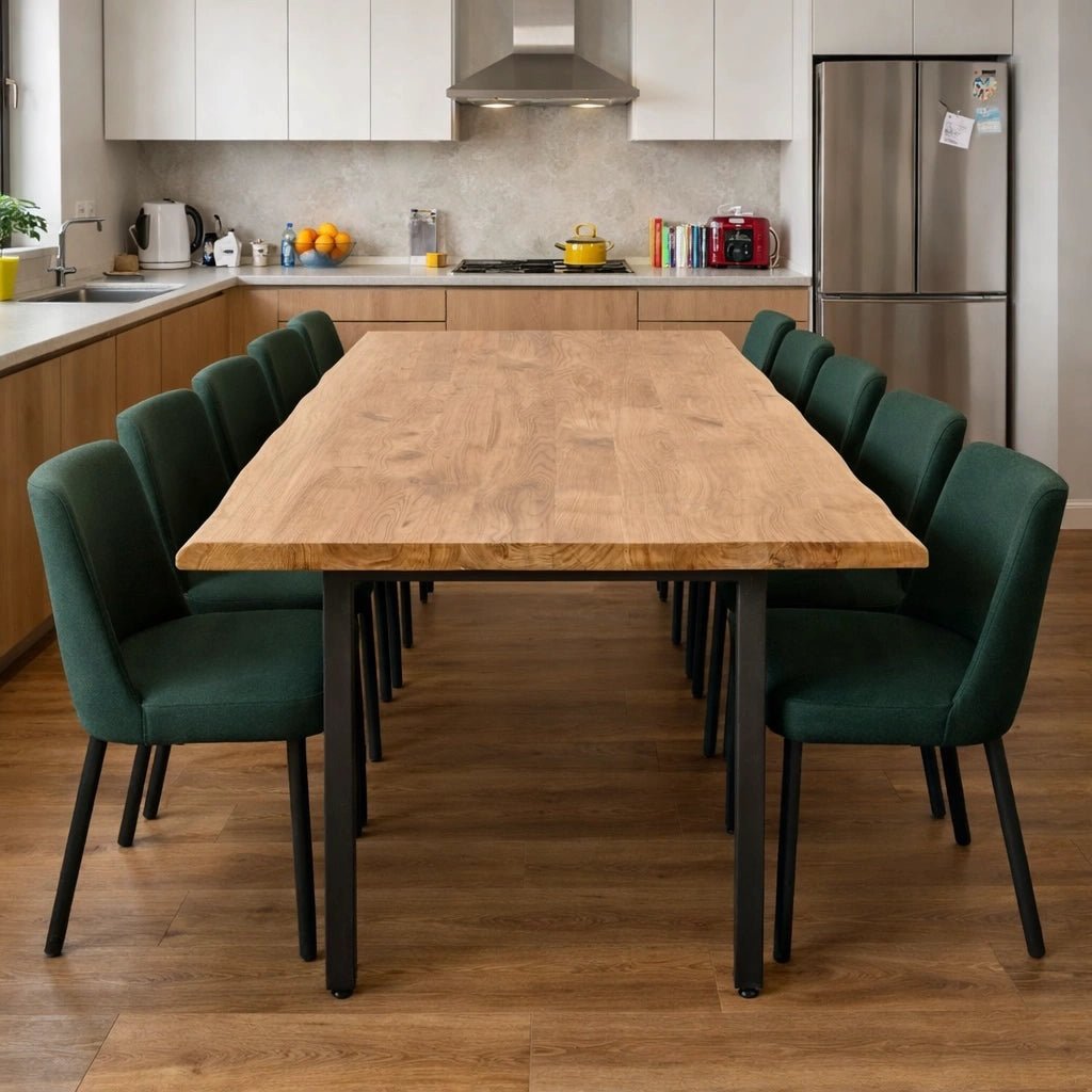 Masa din stejar model rustic - 10 persoane -220x100x4cm - Reelken