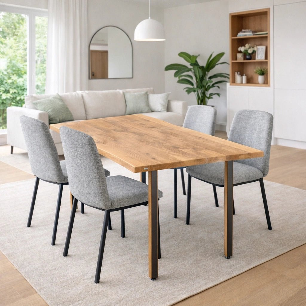 Masa din stejar model rustic - 4 persoane -120x70x4 - Reelken