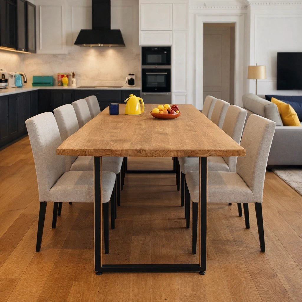 Masa din stejar model rustic - 8 persoane -200x100x4cm - Reelken