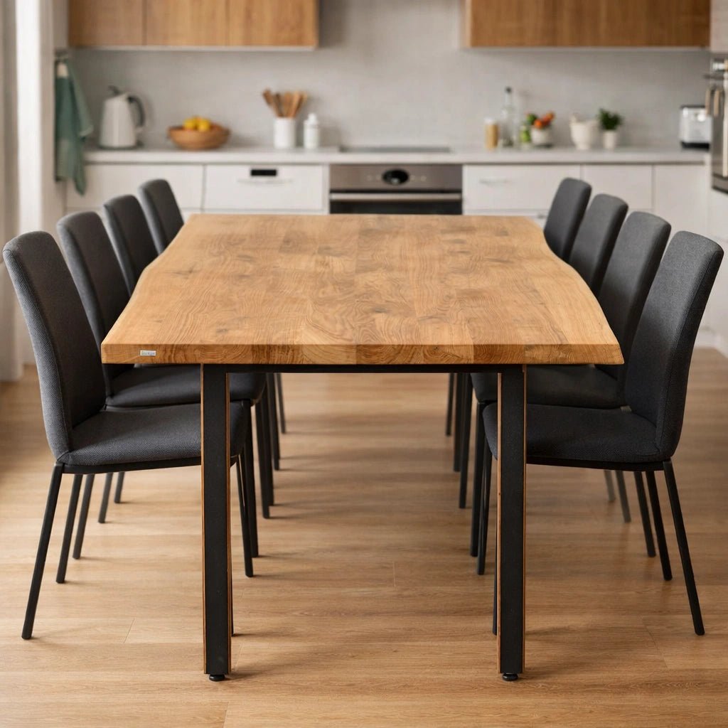 Masa din stejar model rustic - 8 persoane -200x100x4cm - Reelken