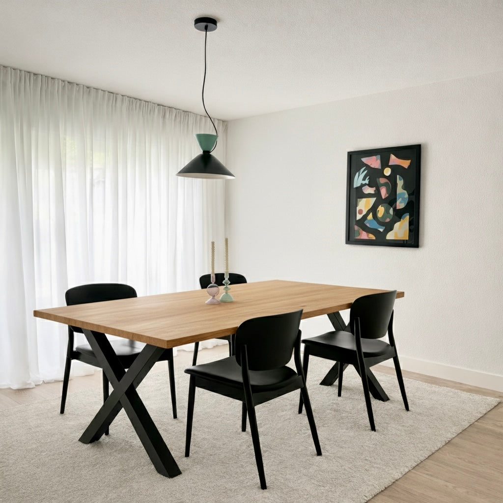 Masa din stejar model clasic - 6 persoane -160x80x4cm