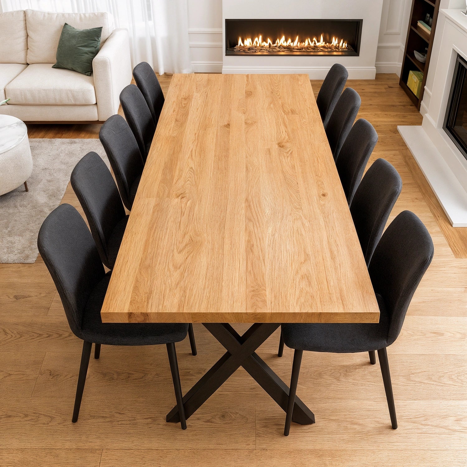 Masa din stejar model clasic - 10 persoane -240x100x4cm