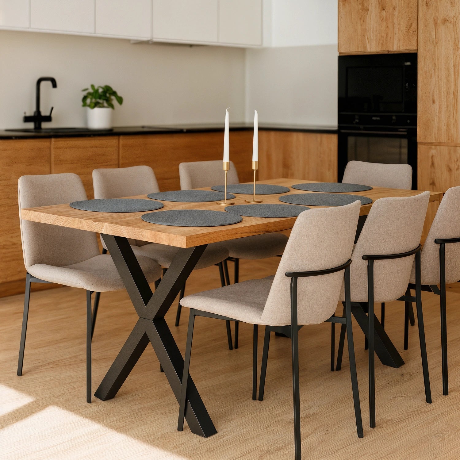 Masa din stejar model clasic - 6 persoane -180x85x4cm