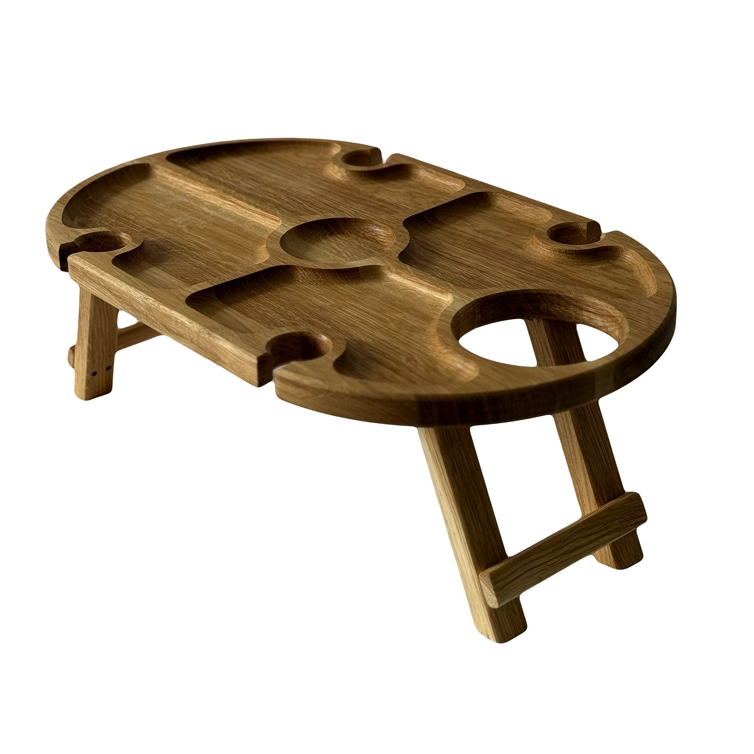 Platou rustic din lemn de stejar 50x30 cm pentru picnic și mese în familie - Reelken