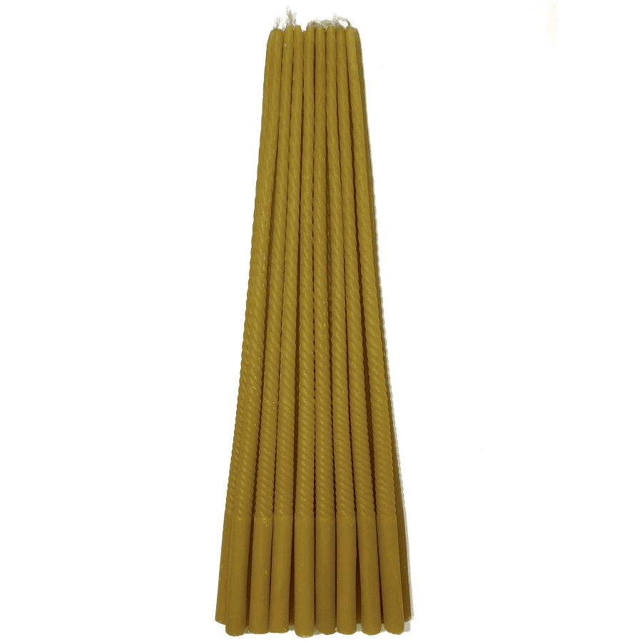 Set Lumanari Rasucite pentru noaptea de inviere din Ceara Naturala - 25 Buc, 45 cm - Reelken