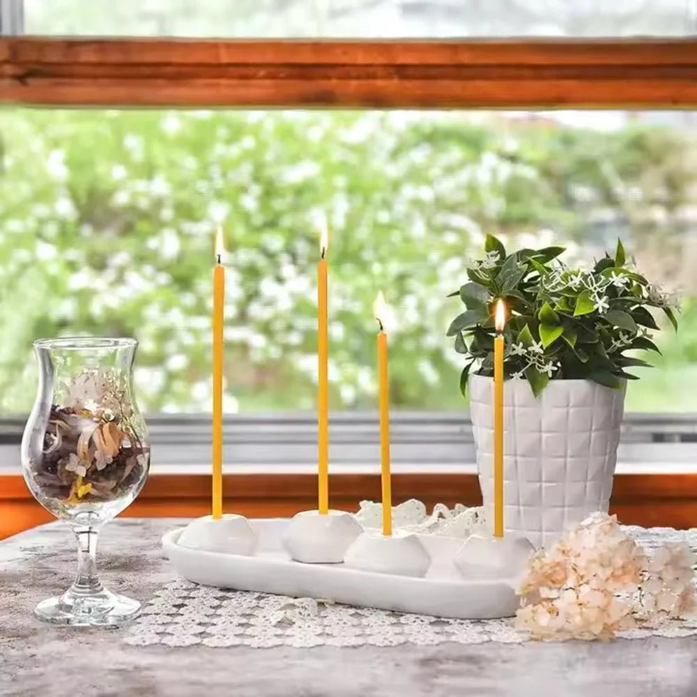 Świece z wosku naturalnego 35 cm – nr 8 | kościelne, z wosku pszczelego - Reelken Polska