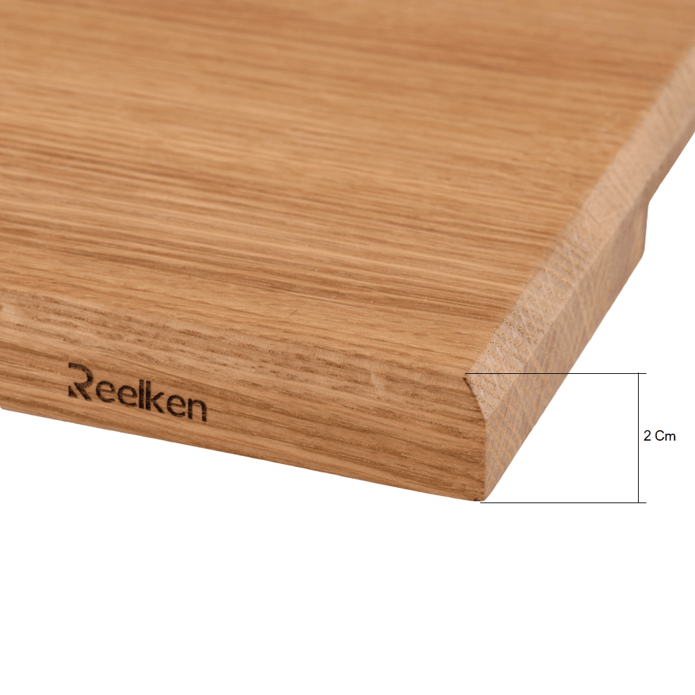 Tocator profesional din lemn de stejar 30x20x2 cm - Premium - Reelken